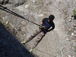 Rappelling in jim corbett